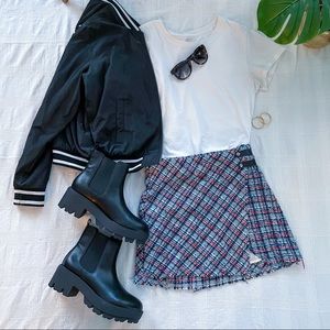 UO Wool wrap mini skirt